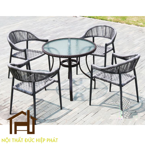 bàn ghế nhựa giả mây HP2A91