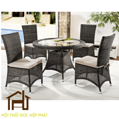bàn ghế nhựa giả mây HP2A131